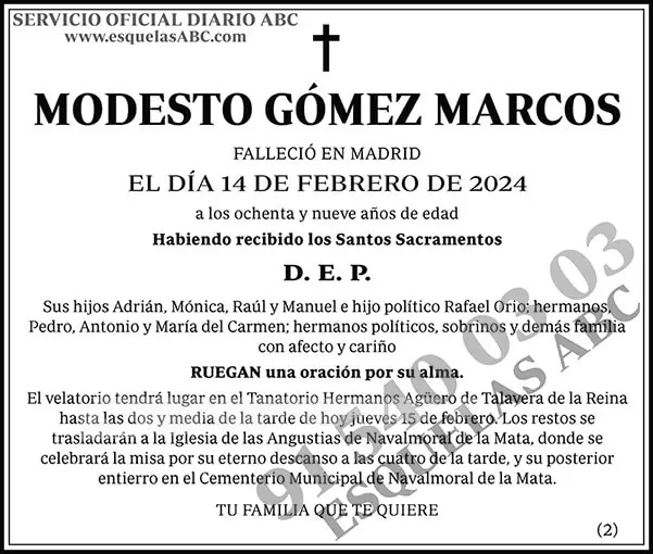 Modesto Gómez Marcos