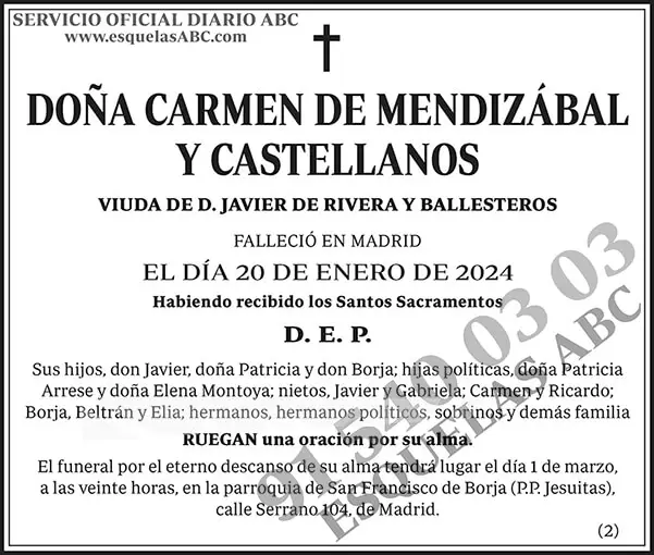 Carmen de Mendizábal y Castellanos