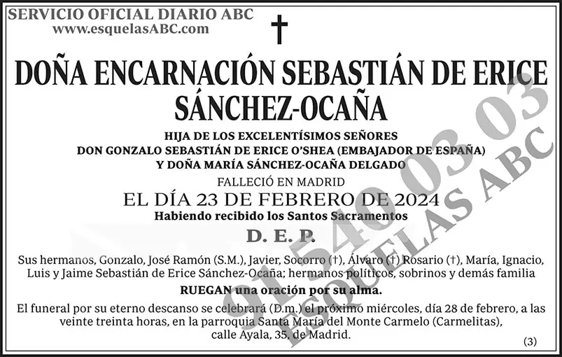 Encarnación Sebastián de Erice Sánchez-Ocaña
