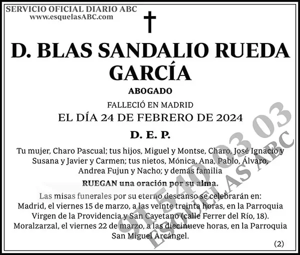 Blas Sandalio Rueda García
