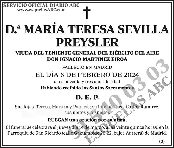 María Teresa Sevilla Preysler