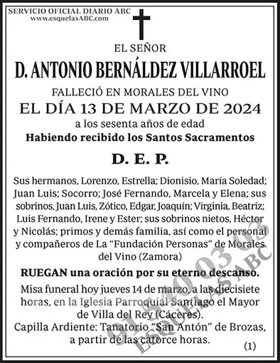 Antonio Bernáldez Villaroel