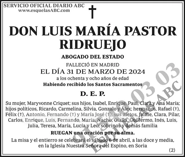 Luis María Pastor Ridruejo
