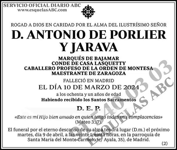Antonio de Porlier y Jarava
