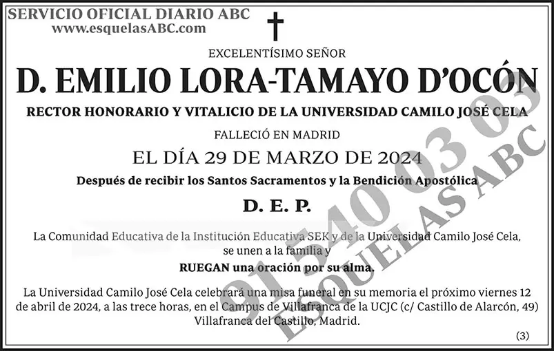 Emilio Lora-Tamayo D´Ocón