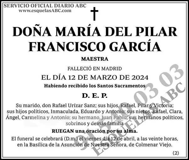María del Pilar Francisco García